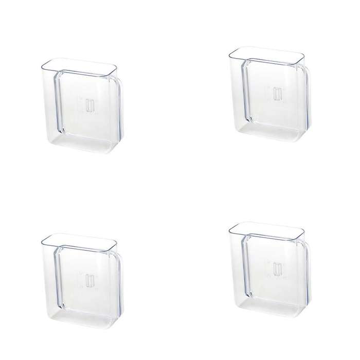 4pcs Wall-mounted Transparent Storage Rack Remote Control Storage