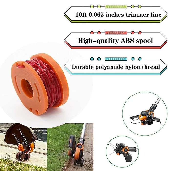 16 Pack Trimmer Line for Worx Wa0010 Wg175 Spools,10ft Refills Parts