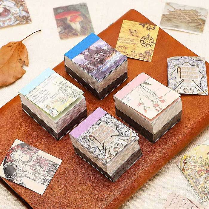 1600 Sheets Mini Vintage Scrapbook Paper,mucha Style,for Junk Journal