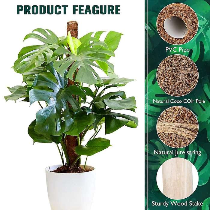 4pcs 16inches Moss Pole Plant Support for Monstera, for Potted Plants