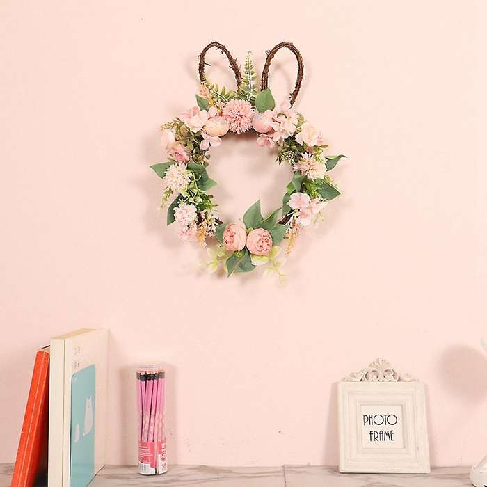 Happy Easter Bunny Garland Home Outdoor Garden Door Wall Decoration
