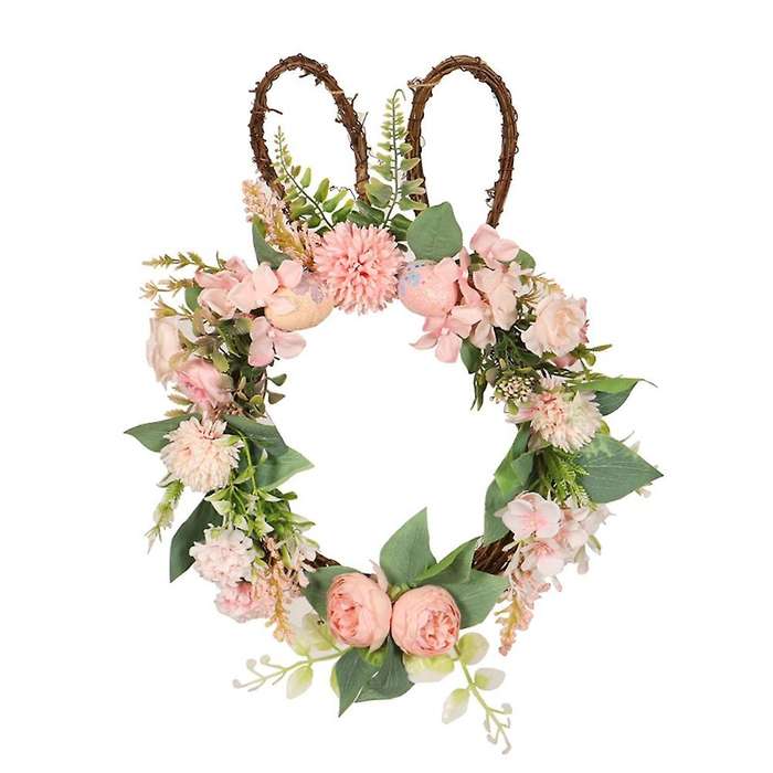 Happy Easter Bunny Garland Home Outdoor Garden Door Wall Decoration