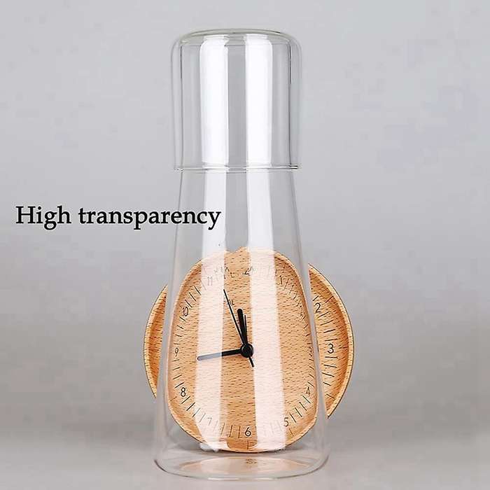 Clear Bedside Water Carafe Set with Tumbler Glass