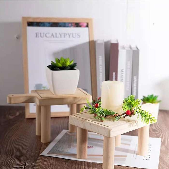 Wooden Plant Shelves Succulent Flower Stand Shelf Flower Pot Stool L