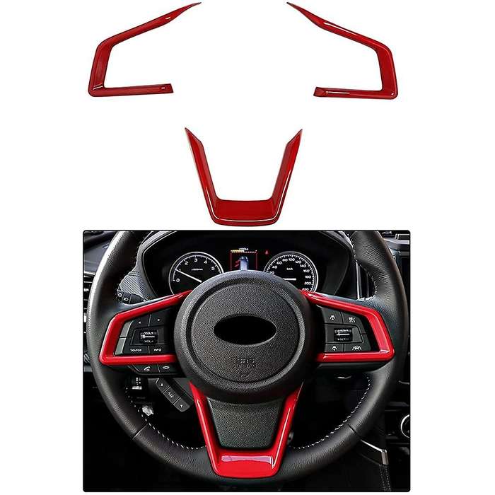3pcs Car Steering Wheel Panel Cover Trim Frame for Subaru Forester