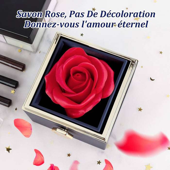 Eternal Rose Floral Necklace Box Valentine's Day Gift for Wedding A