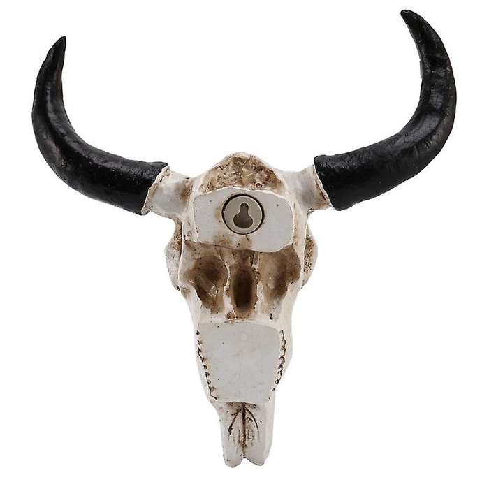 Resin Longhorn Cow Skull Head Wall Decor 3d Wildlife Sculpture