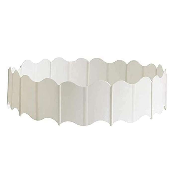 20pcs Plastics Garden Edging Fence,diy Decorative Flower Bed,white