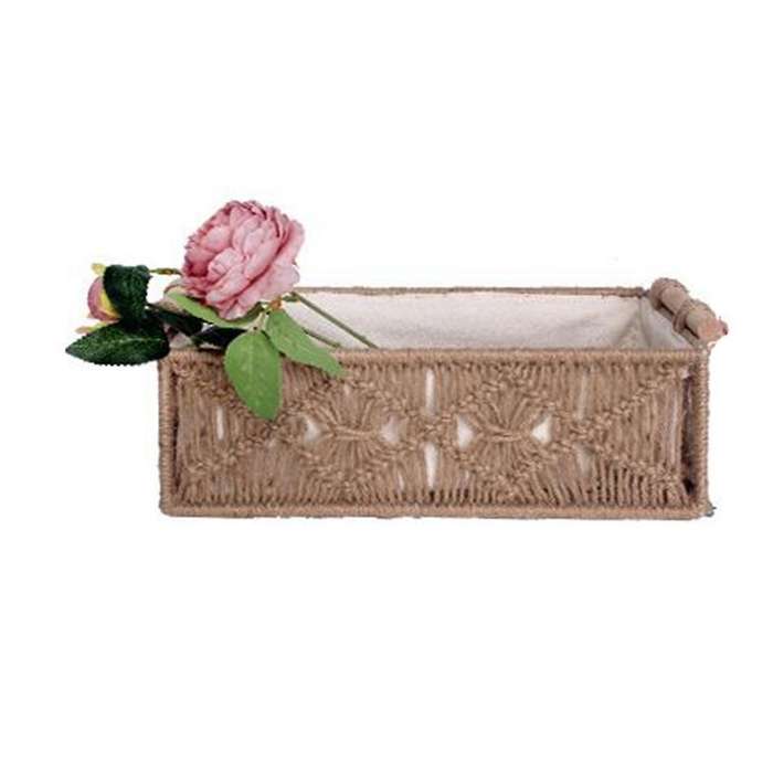 Bohemian Style Cotton Rope Woven Storage Basket Creative Retro S