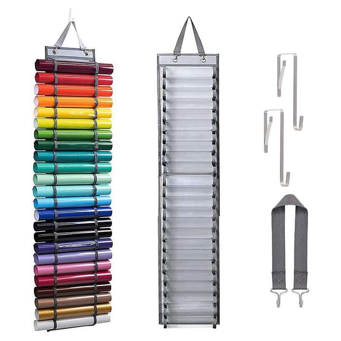Vinyl Roll Organizer 24 Slots Vinyl Storage Holder Space Saving Bag