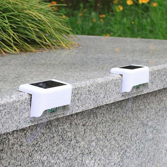 4pcs Led Solar Path Stair Lights Outdoor Garden Solar Light