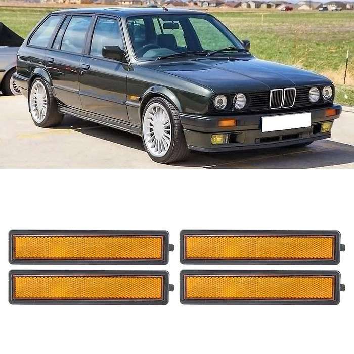 4pcs Car Turn Signal Light Side Marker Light Fender Light Yellow