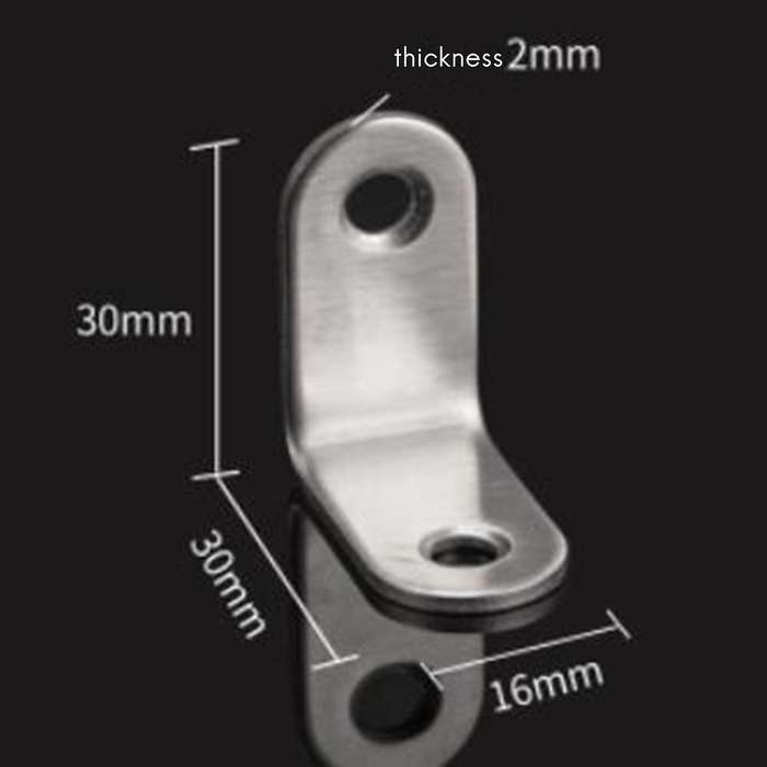 50pcs L Corner Bracket with Screws, for Furniture Bed Frame Cabinets