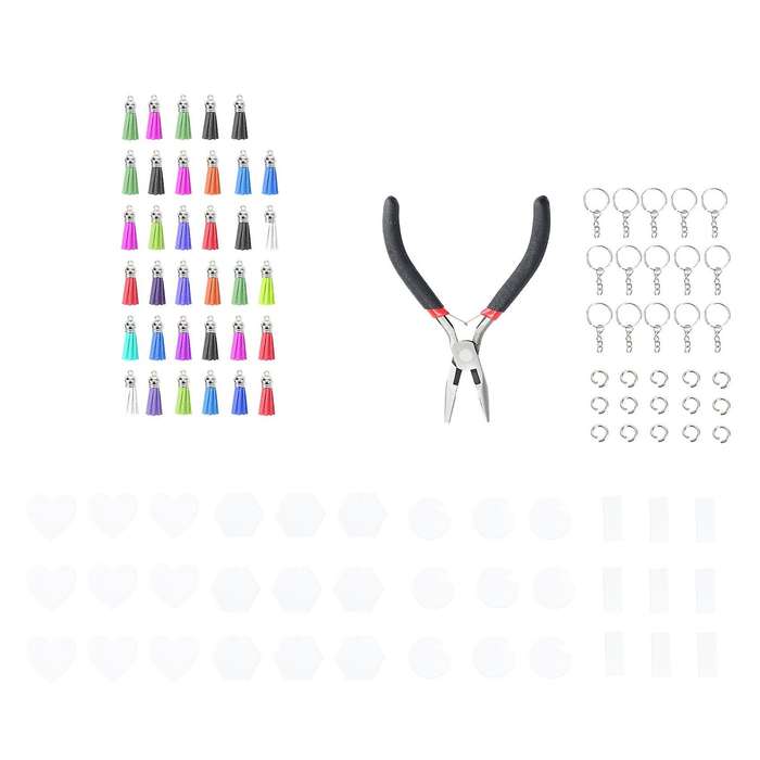 Acrylic Keychain Blanks, 144 Pcs Clear Keychains Blanks for Vinyl