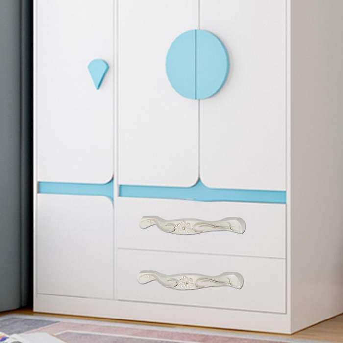 6 Pcs Kitchen Cabinet Handles with Screws Drawer Pulls Furiture