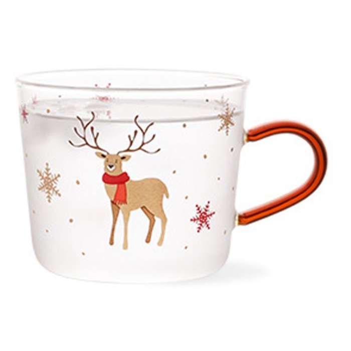 Nordic Rum Round Christmas Water Cup with Gift Box Xmas Tree B
