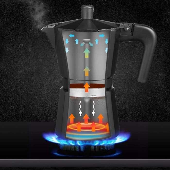 300ml Italian Octagonal Moka Pot Aluminum Coffee Pot Coffee