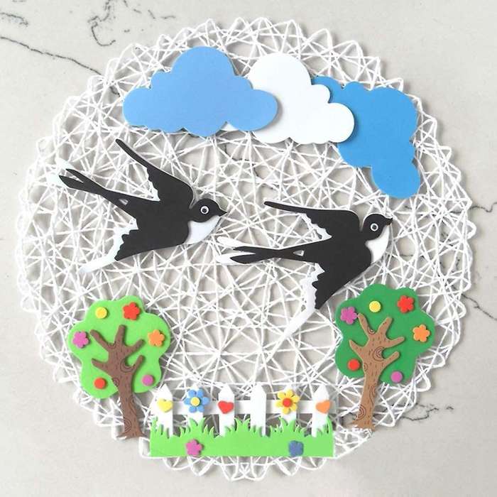 Round Paper Fiber Woven Place Mats Decor 15 Inch Set Of 12 (white)