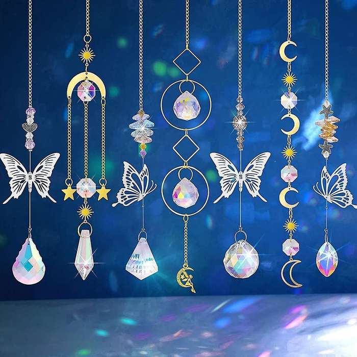 7pcs Sun Catchers Indoor Window, Hanging Crystal Sun Catcher