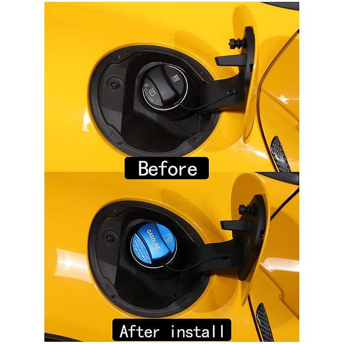 Gas Petrol Tank Cover Inside Fuel Tank Cap Cover Trim Stickers Blue