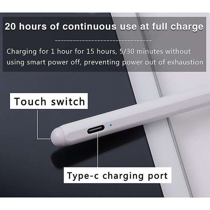 For Apple Pencil 2 Contact Active Pencil No Delay Drawing Pen (white)