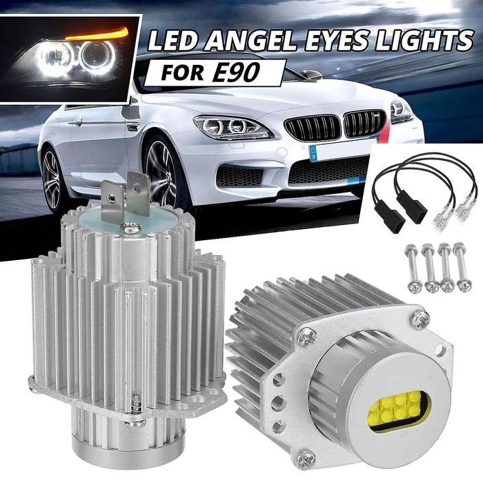 2pcs Angel Eyes Canbus 80w Led Headlight Marker Light Bulbs White