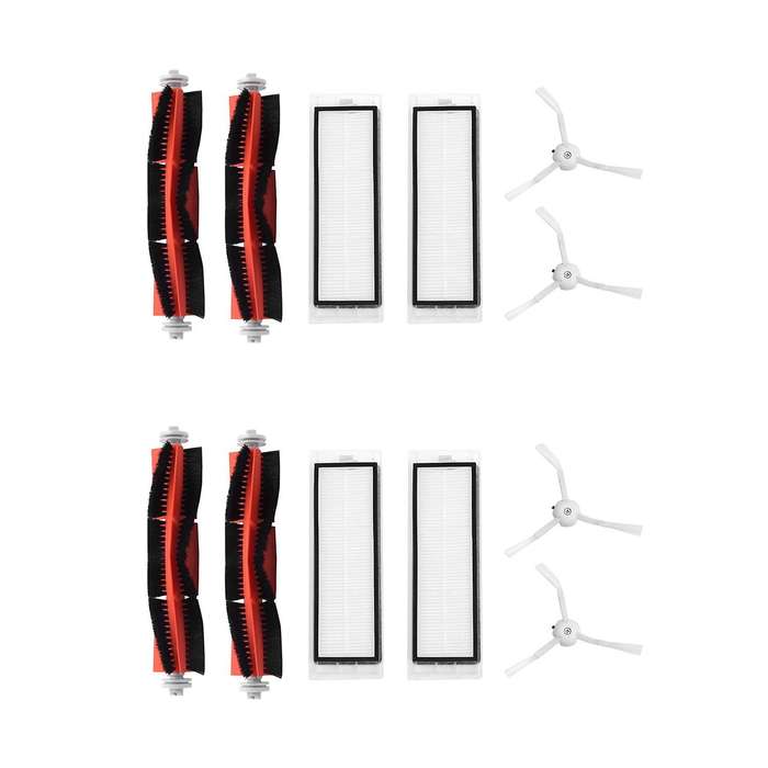 4pcs Main Brush 4pcs Hepa Filter 4pcs Side Brush for Xiaomi Mijia