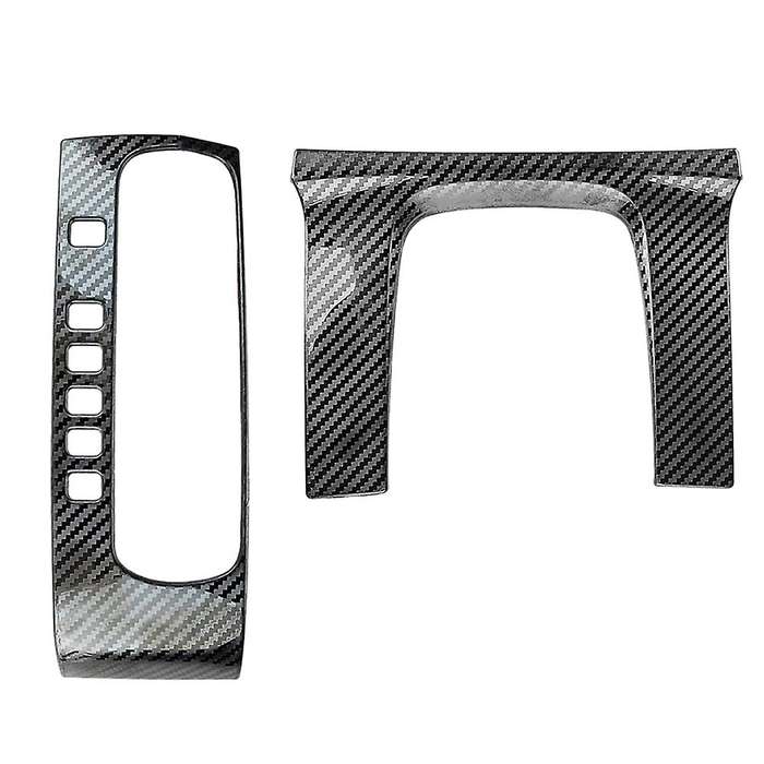2pcs Panel Trim, Carbon Fiber Shift Box Decoration, Left Hand Drive