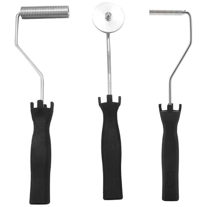 3pcs Fiberglass Roller Kit Bubble Paddle Tool Laminating Roller Kit