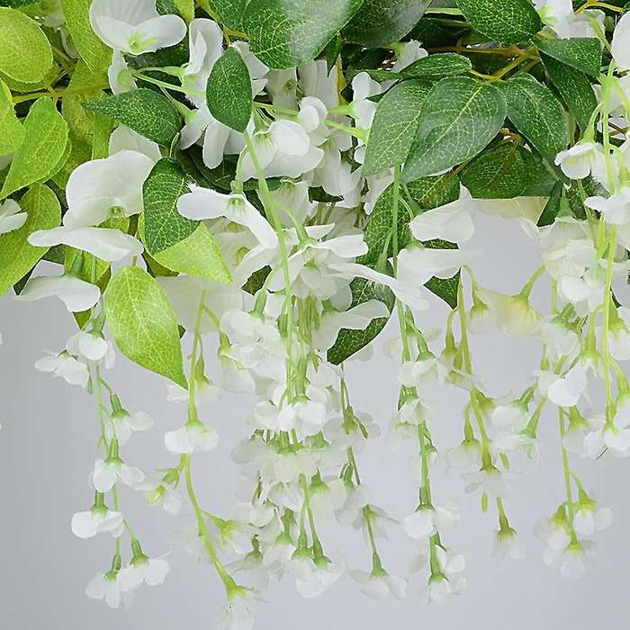 5pcs Wisteria Vine Artificial Hanging Flowers Plants Greenery Fake