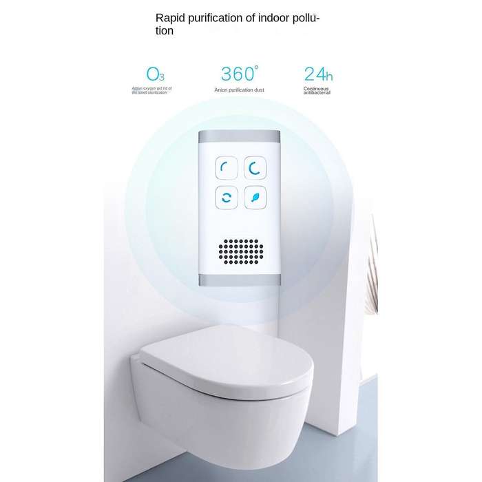 Mini Air Purifier Purification Bathroom Toilet Deodorizer Eu Plug