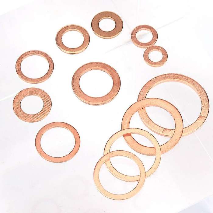 300pcs/set Copper Washers Flat Ring Sump Plug Seal Assorted Set