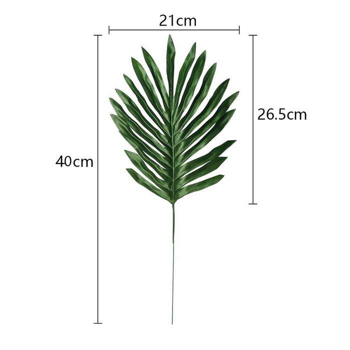 48 Pcs 2 Kinds Tropical Plant Artificial Palm Leaves Turtle Leaf