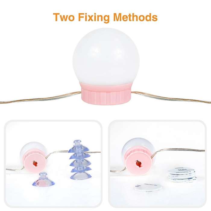 Led Makeup Mirror Light Press Dimming Vanity Dressing Lamp,14 Bulbs