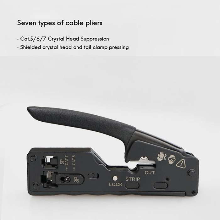 Network Cable Crimper for Rj45 Cat7 Cat6 Cat5 Rj11 Rj12 Connector