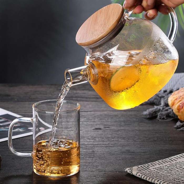 Borosilicate Glass Teapot Heat-resistant Glass Kettle 1l