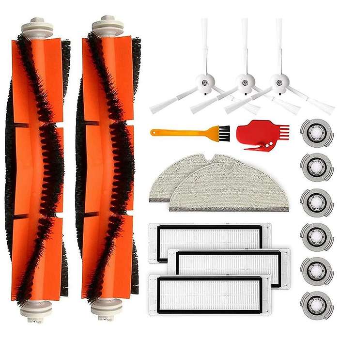 Hepa Filter Washable Main Brush Side Brush Set for Xiaomi Roborock