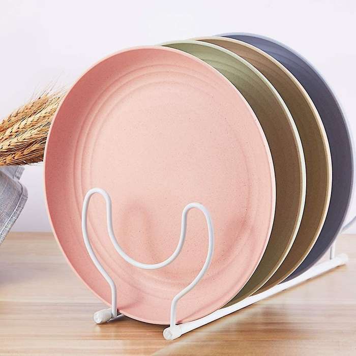 4 Pcs Wheat Straw Plates,10in Family Dinner Plates