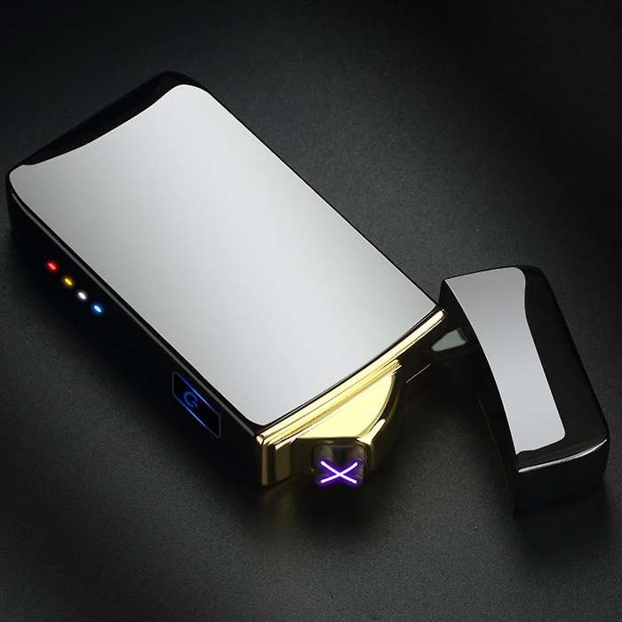 Dual Arc Plasma Rechargeable Usb Lighter for Man Women Gifts(blue)
