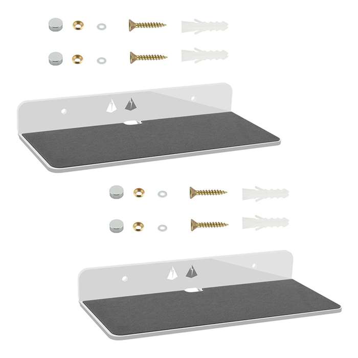 Acrylic Wall Mount Display Shelf for Bluetooth Speaker, Webcam-white