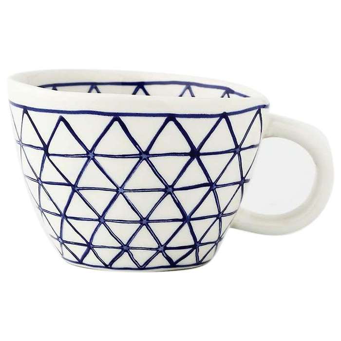 Geometric Ceramic Cup Hand Painted Capacity Irregular Coffee Cup N