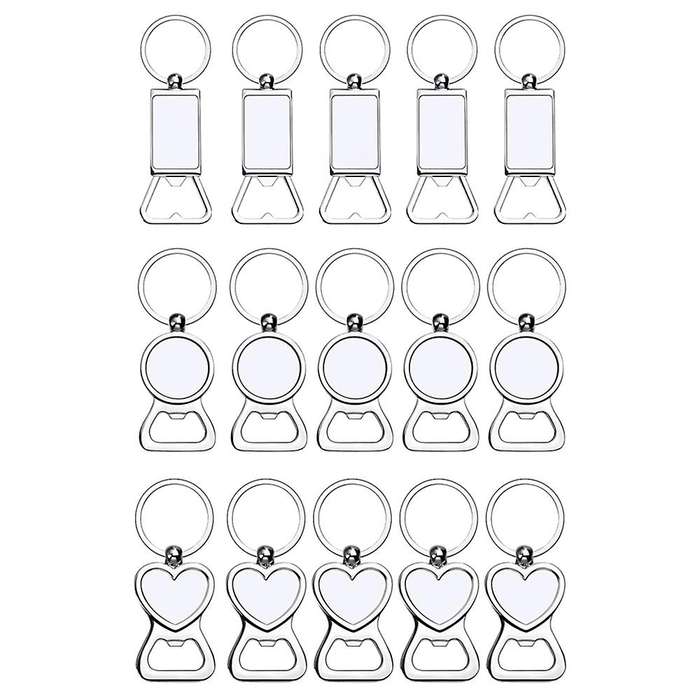 Metal Bottle Opener Heat Transfer Sublimation Keychains