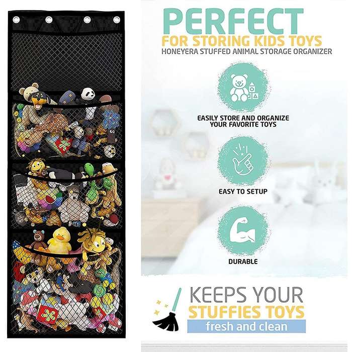 Storage for Stuffed Animals Over Door Organizer for Baby Accessories