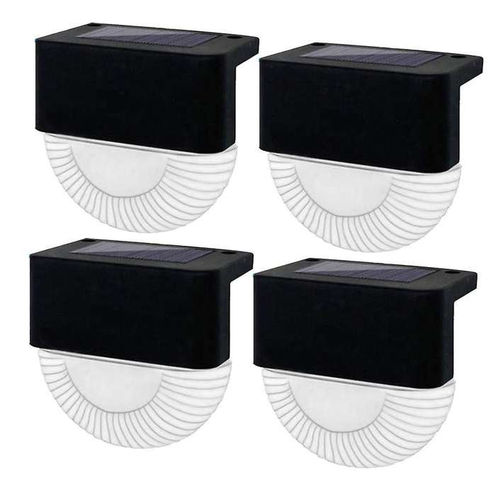 Solar Deck Lights Led Waterproof Outdoor Solar Powered Lights 4pcs