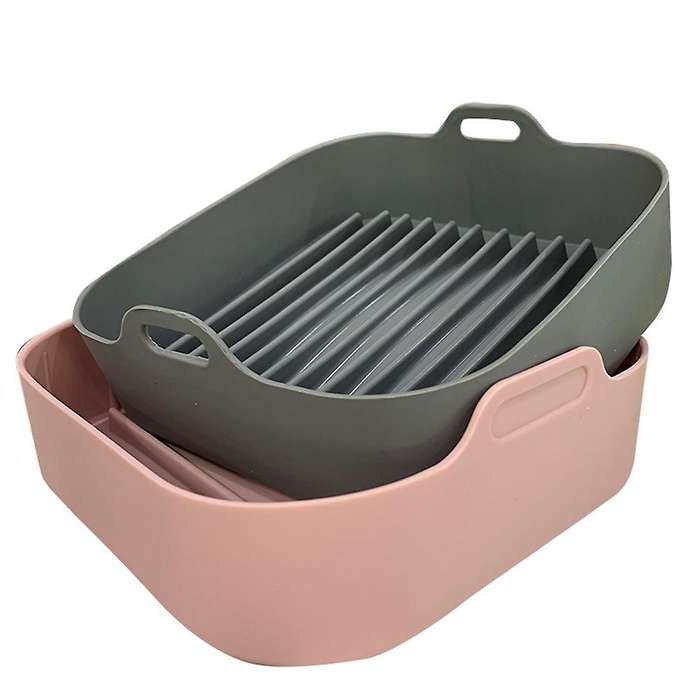 Air Fryer Silicone Pot Baking Basket Pizza Plate Grill Pot Kitchen A