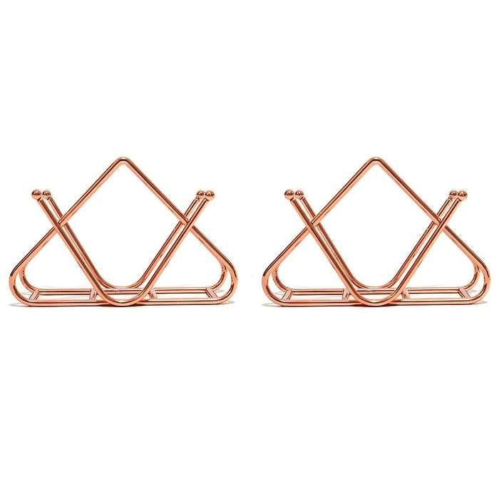 2pcs Napkin Holder Tissue Holder Organizer Shop Restaurant Rose Gold