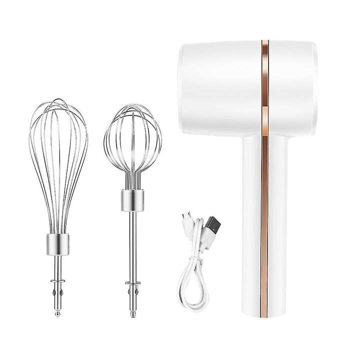 Electric Whisk Usb High-power Rechargeable Cream Mixer White