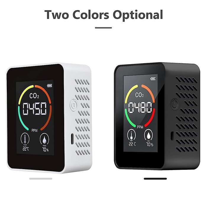 Air Monitor Co2 Carbon Dioxide Detector Air Quality Monitor, Black