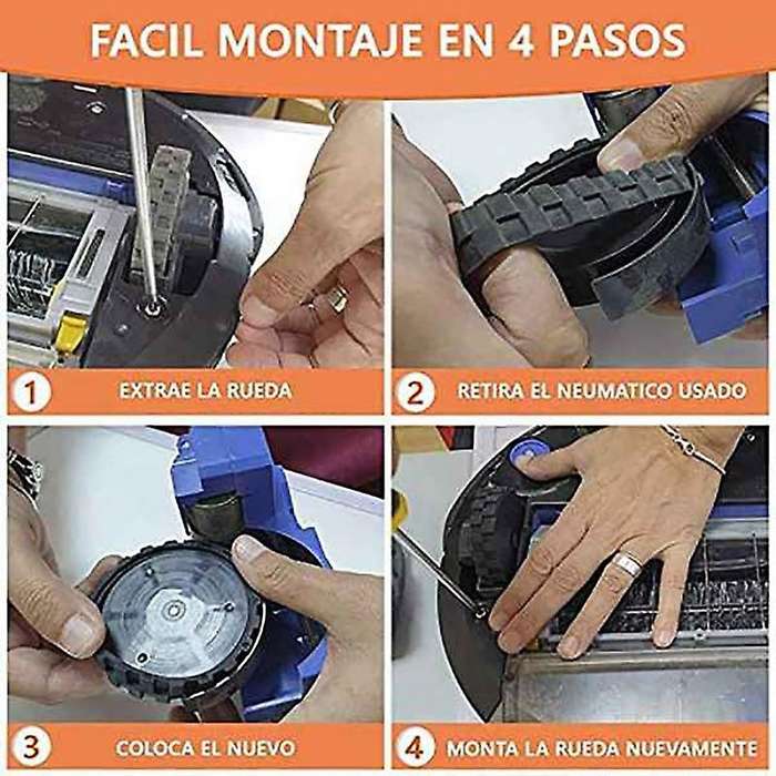 Side Brush Motor Tire Skin Replacement for Irobot Roomba I7 E6 E5 500