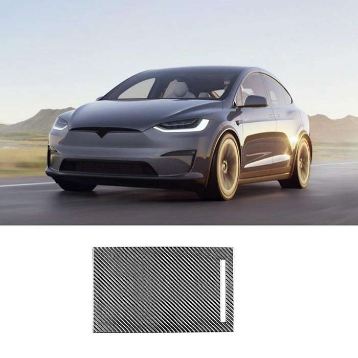 For Tesla Model X 2014-2022 Carbon Fiber Console Storage Box
